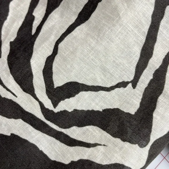 HALARA NWT Boho Beach Zebra Puff SLV Tie Back Square Neck Brown/Tan Crop Top XL - Picture 11 of 16